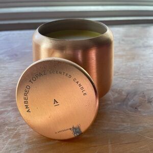 Anthropologie Ambered Topaz Candle in Gold